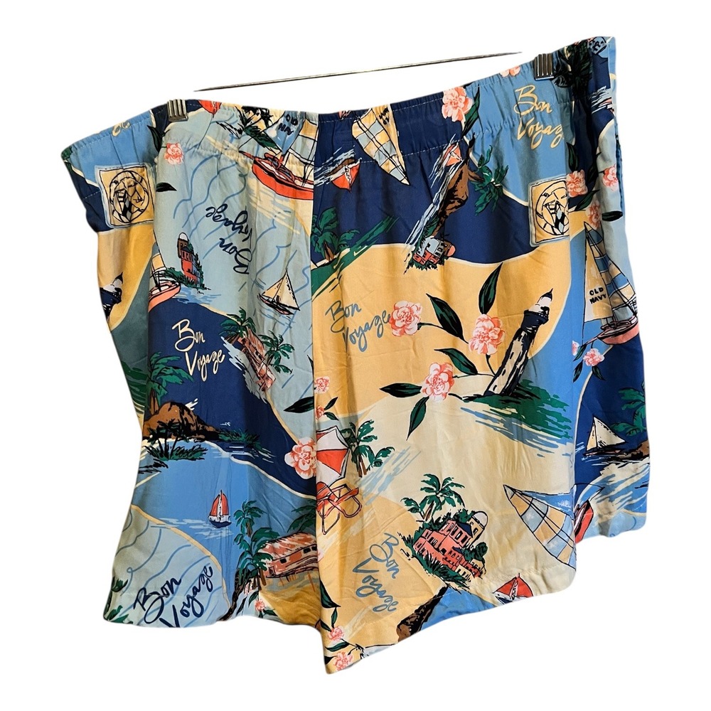 Old Navy XXL Men's Shorts,‎ Bon Voyage Print, High-Rise Comfort Waistband